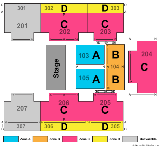 Hard Rock Live At The Seminole Hard Rock Hotel & Casino - Hollywood End Stage Zone Seating Chart